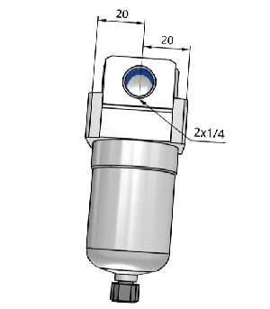 Bộ lọc khí nén SMC AFM20-02-A